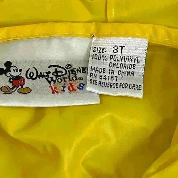 Disney Mickey Mouse Yellow Poncho Kids  Size 3T - Picture 7 of 8